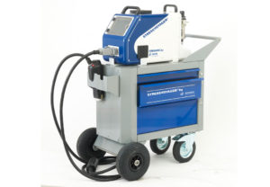 STRESSVOYAGER® UNS - Ultrasonic shot peen forming equipment on mobile carriage | SONATS