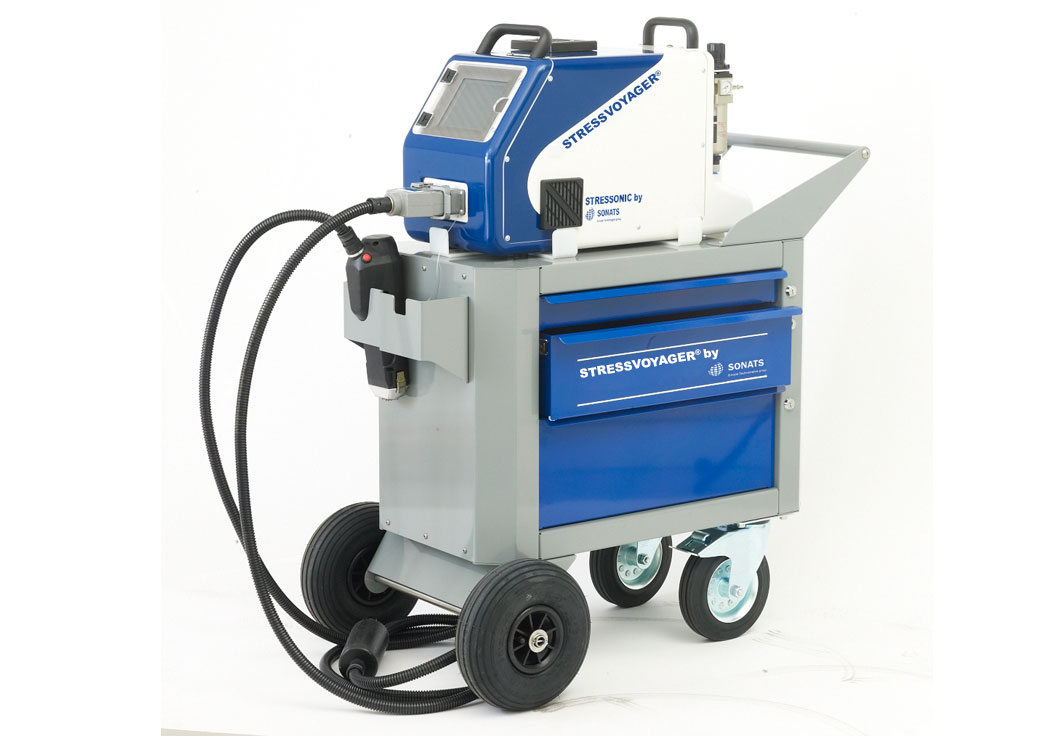 STRESSVOYAGER® UNS - Ultrasonic shot peen forming equipment on mobile carriage